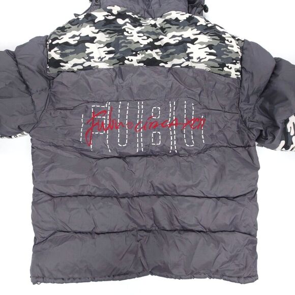 VINTAGE 90s Fubu 05 Down Puffer Jacket Ripstop Winter Coat Camo Y2k Gorpcore XL - Picture 10 of 16